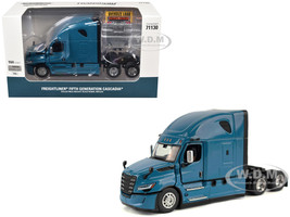 2025 Freightliner Cascadia Gen 5 Sleeper Cab Truck Tractor Signature Blue Transport Series 1/64 Diecast Model Diecast Masters 71130