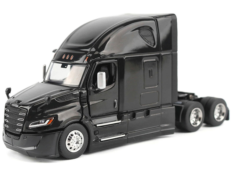 2025 Freightliner Cascadia Gen 5 Sleeper Cab Truck Tractor Night Shift Black Transport Series 1/64 Diecast Model Diecast Masters 71166