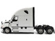 2025 Freightliner Cascadia Gen 5 Sleeper Cab Truck Tractor Winter White Transport Series 1/64 Diecast Model Diecast Masters 71167