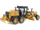 CAT Caterpillar 140 LVR Motor Grader Yellow with Black Top High Line Series 1/50 Diecast Model Diecast Masters 85794