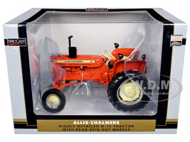 Allis Chalmers D 15 Wide Front Tractor with Rear Spin Out Wheels Orange with Cream Stripes Classic Series 1/16 Diecast Model SpecCast SCT991
