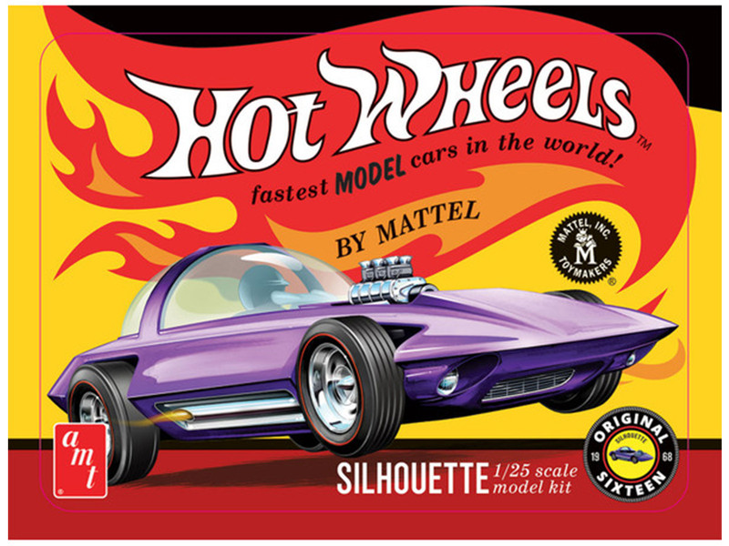 Skill 2 Model Kit Hot Wheels Silhouette with Collector Tin 1/25 Scale Model AMT AMT1593