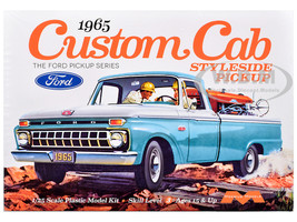 Skill 3 Model Kit 1965 Ford Custom Cab Styleside Pickup Truck 1/25 Scale Model Moebius MOE-1234