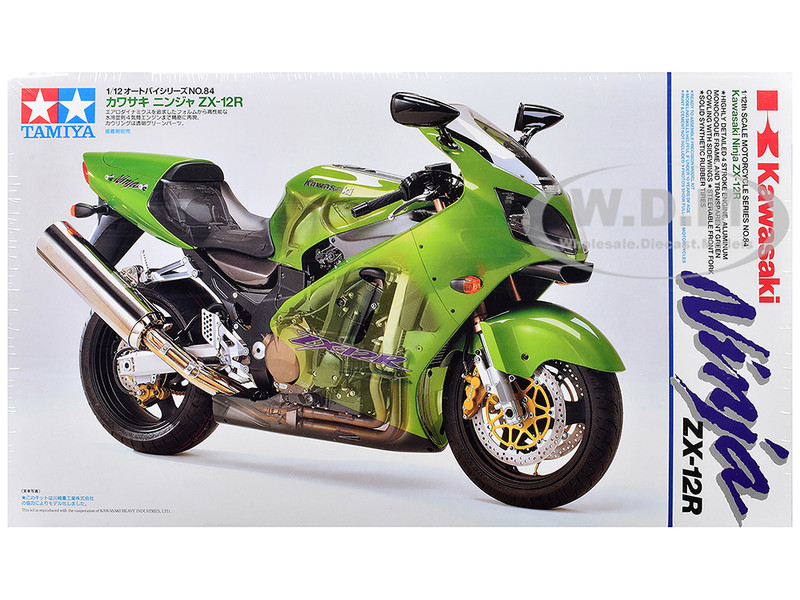 Model Kit Kawasaki Ninja ZX-12R Motorcycle 1/12 Scale Model Tamiya TAM-14084