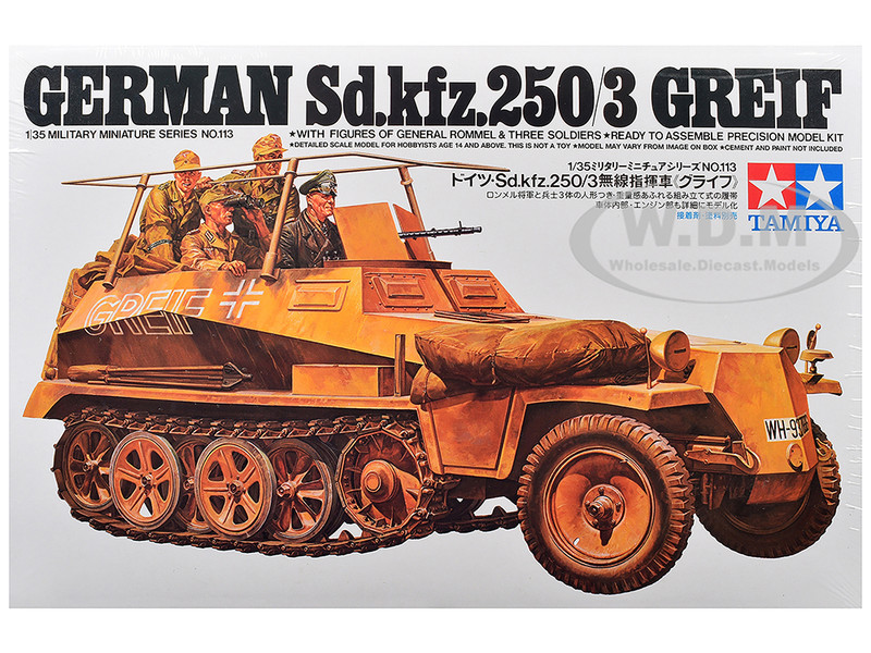 Model Kit German Sd kfz 250 3 Greif Half Tracked Armored Vehicle 1/35 Scale Model Tamiya TAM-35113