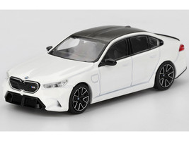BMW M5 Alpine White with Carbon Top Limited Edition 1/64 Diecast Model Car Mini GT MGT01092