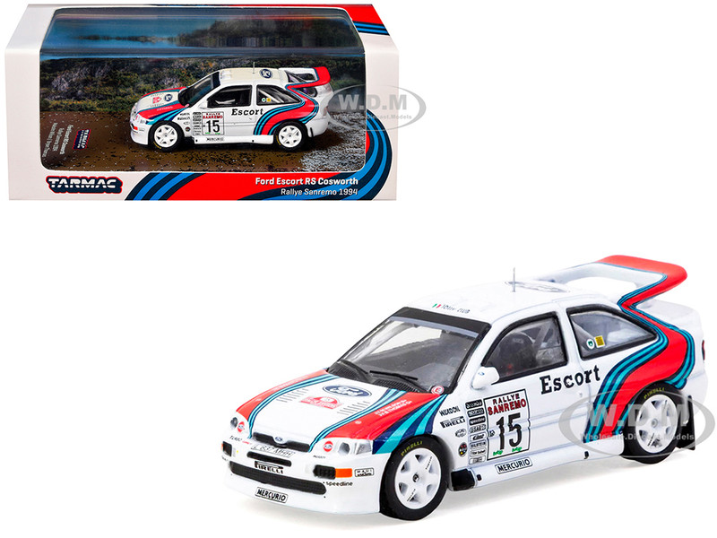 Ford Escort RS Cosworth WRC #15 Malcolm Wilson Bryan Thomas Rallye Sanremo 1994 Hobby64 Series 1/64 Diecast Model Car Mini GT T64-081-94RS15