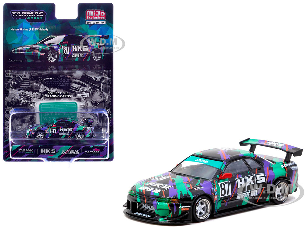 HKS NISSAN スカイライン、TOYOTA ｂＢ2種類 ミニカー Nissan Skyline (R32) Widebody RHD (Right Hand Drive) #87 