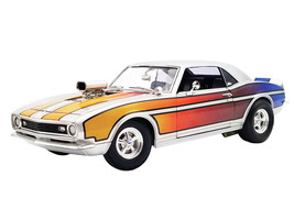 1968 Chevrolet Camaro Street Machines Silver Metallic with Graphics Limited Edition to 300 pieces Worldwide 1/18 Diecast Model Car ACME A1805733