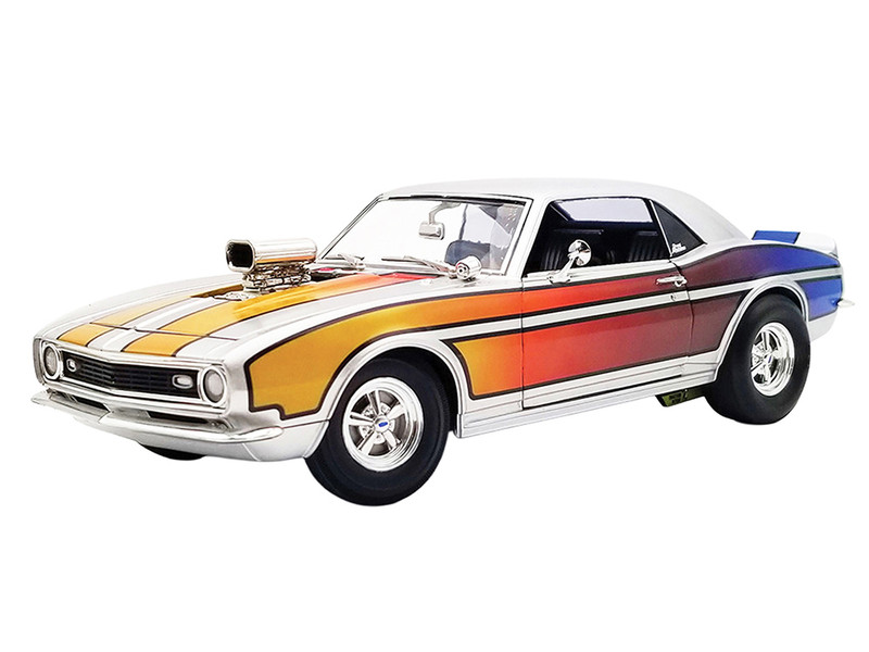 1968 Chevrolet Camaro Street Machines Silver Metallic with Graphics Limited Edition to 300 pieces Worldwide 1/18 Diecast Model Car ACME A1805733