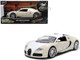 2011 Bugatti Veyron White and Tan Furious 7 2015 Movie 25 Years of Fast & Furious Series 1/24 Diecast Model Car Jada 36476-25TH