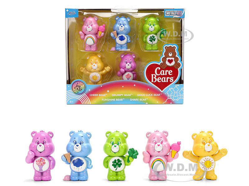Set of 5 Diecast Figures "Care Bears" "Metalfigs" Series Diecast Models by Jada