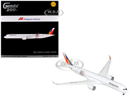 Airbus A350 1000 Commercial Aircraft with Flaps Down Philippine Airlines RP C3510 White with Tail Graphics Gemini 200 Series 1/200 Diecast Model Airplane GeminiJets G2PAL1498F