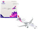 Airbus A321neo Commercial Aircraft Hawaiian Airlines N209HA White with Purple Tail Graphics 1/400 Diecast Model Airplane GeminiJets GJHAL2415