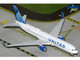 Boeing 767 300ER Commercial Aircraft United Airlines N670UA White with Blue Tail 1/400 Diecast Model Airplane GeminiJets GJUAL2227