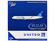 Boeing 767 300ER Commercial Aircraft United Airlines N670UA White with Blue Tail 1/400 Diecast Model Airplane GeminiJets GJUAL2227