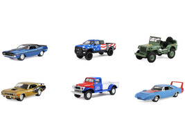 Anniversary Collection Series 18 Set of 6 pieces America 250 Edition 1/64 Diecast Model Cars Greenlight 28180SET