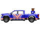 2022 GMC Sierra 3500 HD Pickup Truck Blue with American Soccer Graphics with Bison Figure International Soccer Celebration 26 Series 1/64 Diecast Model Car Greenlight GL30588 2022 GMC Sierra 3500 HD Pickup Truck Blue with American Soccer Graphics with Bison Figure International Soccer Celebration 26 Series 1/64 Diecast Model Car Greenlight GL30588