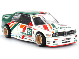 BMW M3 Kaido Works Larry Chen V1 #29 7 Eleven White and Green with Graphics Designed by Jun Imai Kaido House Special 1/64 Diecast Model Car Mini GT KHMG217