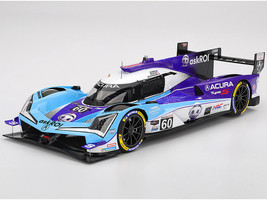 Acura ARX 06 GTP #60 Tom Blomqvist Colin Braun Scott Dixon Acura Meyer Shank Racing with Curb Agajanian IMSA 12 Hours of Sebring 2025 1/18 Model Car Top Speed TS0689