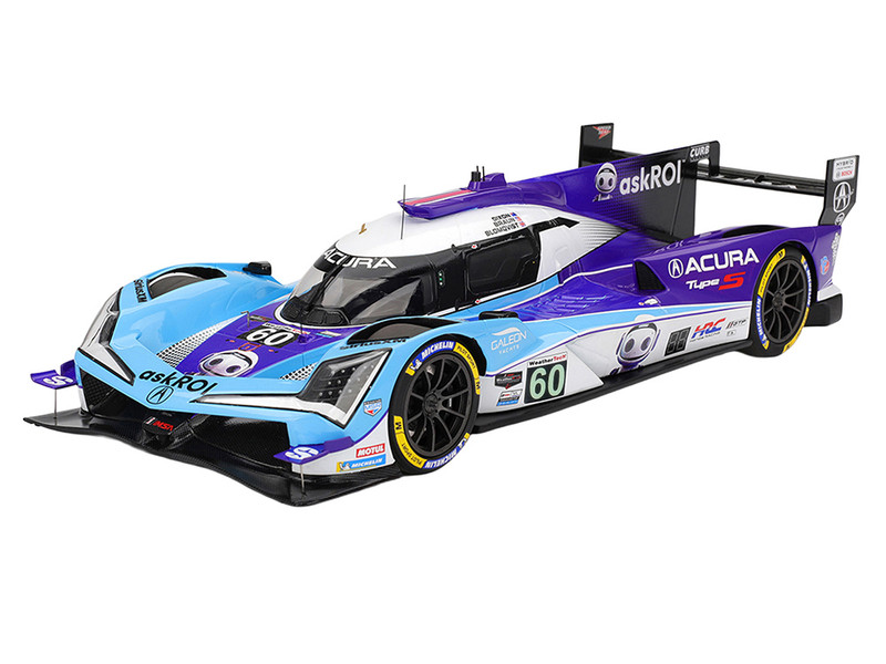 Acura ARX 06 GTP #60 Tom Blomqvist Colin Braun Scott Dixon Acura Meyer Shank Racing with Curb Agajanian IMSA 12 Hours of Sebring 2025 1/18 Model Car Top Speed TS0689