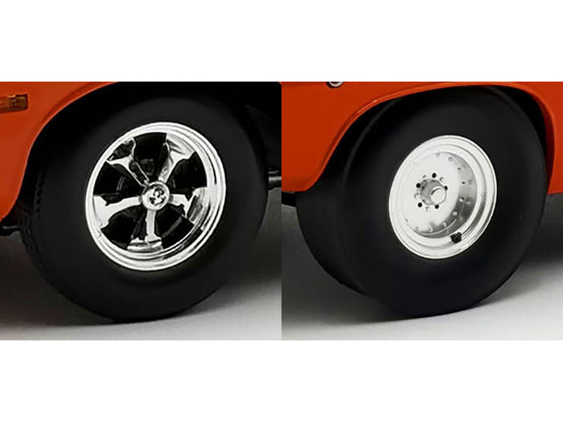 Centerline Keystone Wheel and Tire Set of 4 pieces from 1970 Plymouth HEMI Cuda for 1/18 Scale Models ACME A1806139W