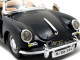 1961 Porsche 356 B Cabriolet Black 1/24 Diecast Model Car Bburago 22078