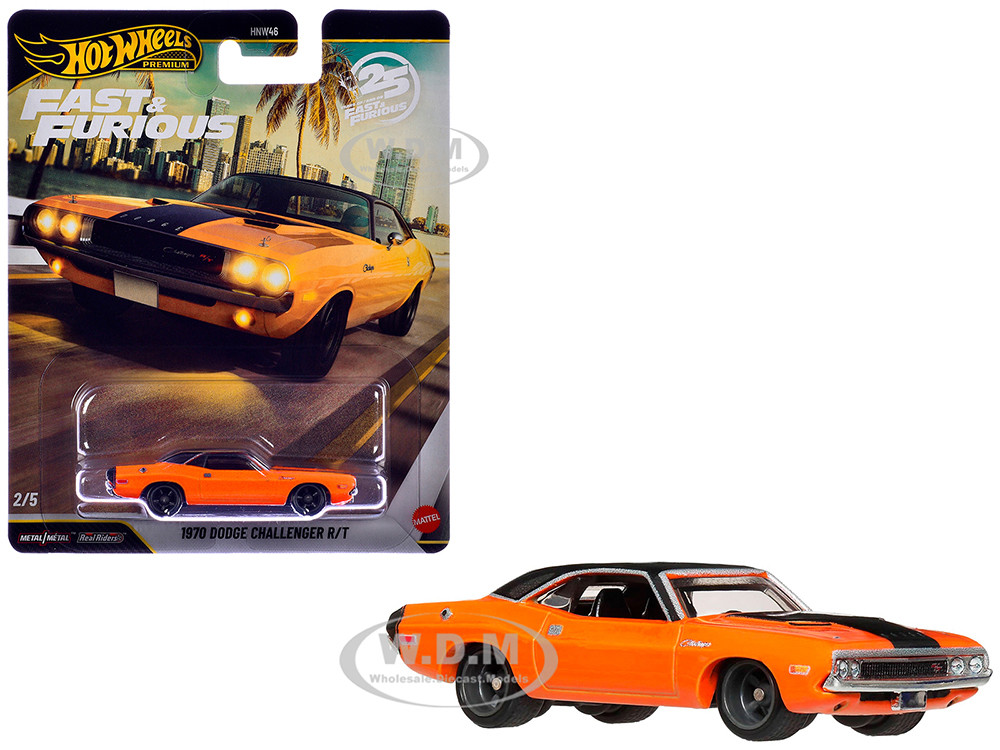 その他 RT-197003 1970 Dodge Challenger R/T Orange with Black Hood and Top 