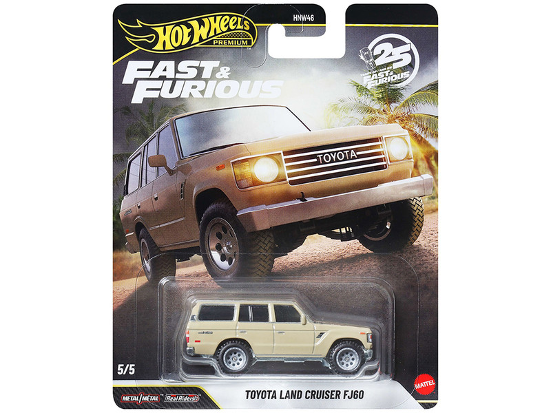 Toyota Land Cruiser FJ60 Tan Hobbs & Shaw 2019 Movie Fast & Furious Series Diecast Model Car Hot Wheels JHW76