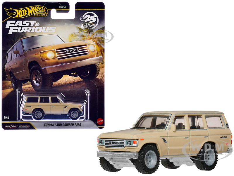 Toyota Land Cruiser FJ60 Tan Hobbs & Shaw 2019 Movie Fast & Furious Series Diecast Model Car Hot Wheels JHW76
