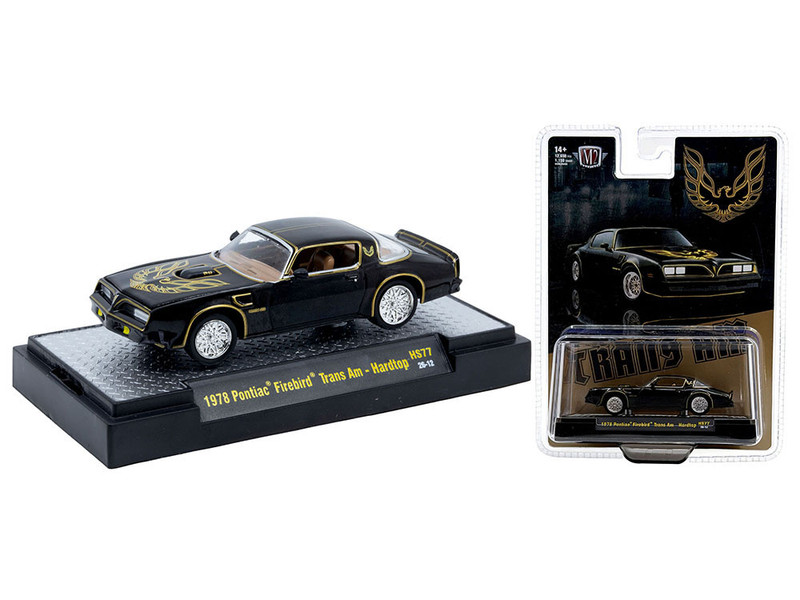 1978 Pontiac Firebird Trans Am Black with Hood Graphics Limited Edition to 12650 pieces Worldwide 1/64 Diecast Model Car M2 Machines 31500-HS77