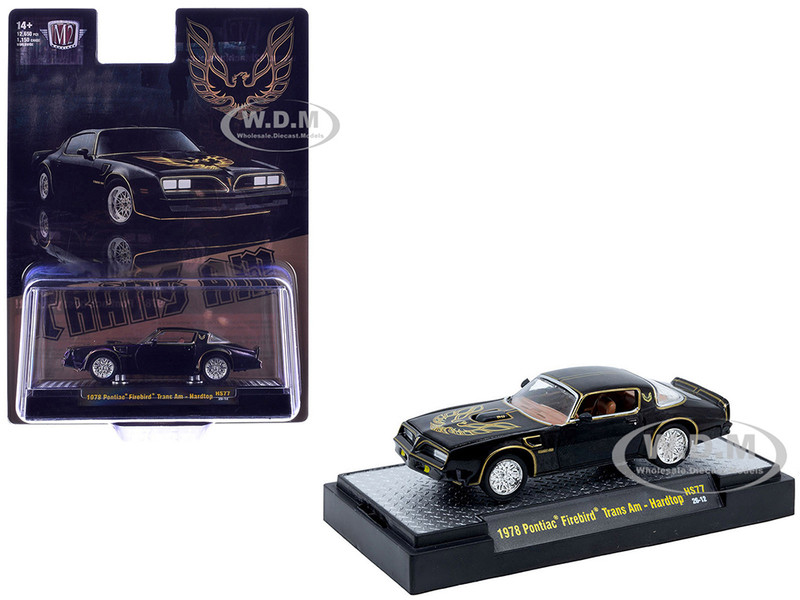 1978 Pontiac Firebird Trans Am Black with Hood Graphics Limited Edition to 12650 pieces Worldwide 1/64 Diecast Model Car M2 Machines 31500-HS77