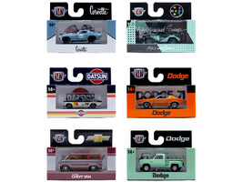 Auto Thentics 6 piece Set Release 110 IN DISPLAY CASES Limited Edition 1/64 Diecast Model Cars M2 Machines 32500-110