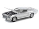 Shelby Mustang GT500 Silver Chrome 1/64 Diecast Model Car Pop Race PR640312 Shelby Mustang GT500 Silver Chrome 1/64 Diecast Model Car Pop Race PR640312