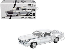 Shelby Mustang GT500 Silver Chrome 1/64 Diecast Model Car Pop Race PR640312