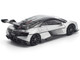 Yangwang U9 Silver Metallic with Black Top and Stripes 1/64 Diecast Model Car Pop Race PR640442