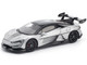 Yangwang U9 Silver Metallic with Black Top and Stripes 1/64 Diecast Model Car Pop Race PR640442