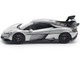 Yangwang U9 Silver Metallic with Black Top and Stripes 1/64 Diecast Model Car Pop Race PR640442