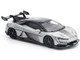 Yangwang U9 Silver Metallic with Black Top and Stripes 1/64 Diecast Model Car Pop Race PR640442