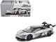 Yangwang U9 Silver Metallic with Black Top and Stripes 1/64 Diecast Model Car Pop Race PR640442