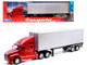 Kenworth T2000 Truck Red Metallic with Gray Container Transporter Series 1/32 Diecast Model Welly 32211W-RD