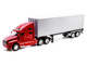 Kenworth T2000 Truck Red Metallic with Gray Container Transporter Series 1/32 Diecast Model Welly 32211W-RD