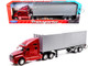 Kenworth T2000 Truck Red Metallic with Gray Container Transporter Series 1/32 Diecast Model Welly 32211W-RD