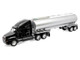 Kenworth T2000 Truck Black with Silver Tanker Trailer Transporter Series 1/32 Diecast Model Welly 32212W-BK Kenworth T2000 Truck Black with Silver Tanker Trailer Transporter Series 1/32 Diecast Model Welly 32212W-BK