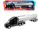 Kenworth T2000 Truck Black with Silver Tanker Trailer Transporter Series 1/32 Diecast Model Welly 32212W-BK Kenworth T2000 Truck Black with Silver Tanker Trailer Transporter Series 1/32 Diecast Model Welly 32212W-BK