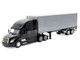 Freightliner Cascadia Truck Black with Silver Container Transporter Series 1/32 Diecast Model Welly 32696W-BKA Freightliner Cascadia Truck Black with Silver Container Transporter Series 1/32 Diecast Model Welly 32696W-BKA