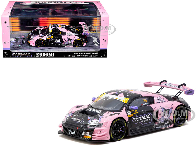 Audi R8 LMS GT3 evo II #10 Adderly Fong Uno Racing Team Kuromi Macau GT Cup FIA GT World Cup 2024 with A4 Poster Hobby43 Series 1/43 Diecast Model Car Tarmac Works T43-027-24MGP10