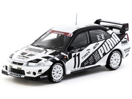 Mitsubishi Lancer Evolution VI TME RHD Right Hand Drive #11 Akihiko Nakaya Takayuki Kinoshita Puma Super Taikyu Series 2000 Hobby64 Series 1/64 Diecast Model Tarmac Works T64-021-00ST11
