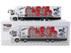 Mitsubishi Fuso Super Great Truck with Transporter EVA Racing White with Graphics Truck64 Series 1/64 Diecast Model Car Tarmac Works T64T-TL001-EVA2