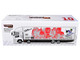 Mitsubishi Fuso Super Great Truck with Transporter EVA Racing White with Graphics Truck64 Series 1/64 Diecast Model Car Tarmac Works T64T-TL001-EVA2